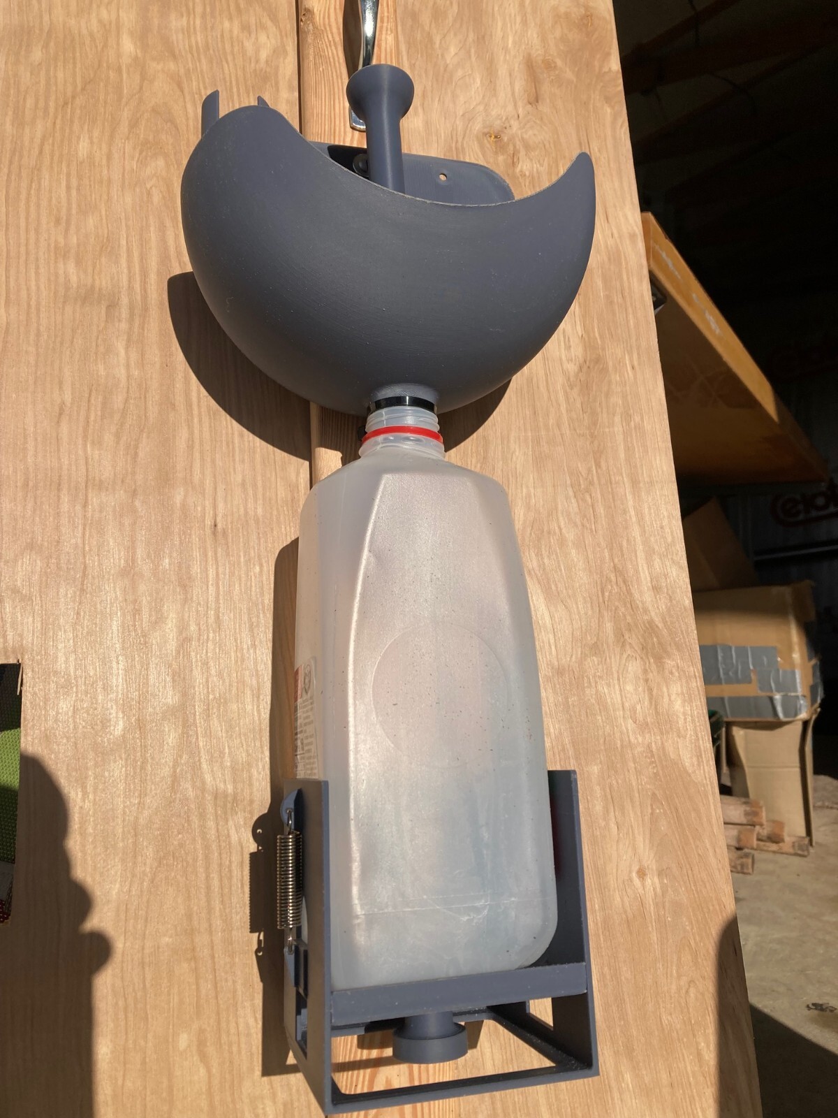 PeezyGo portable Urinal, Garage, Camping, Basement Toilet Seals odors No drain