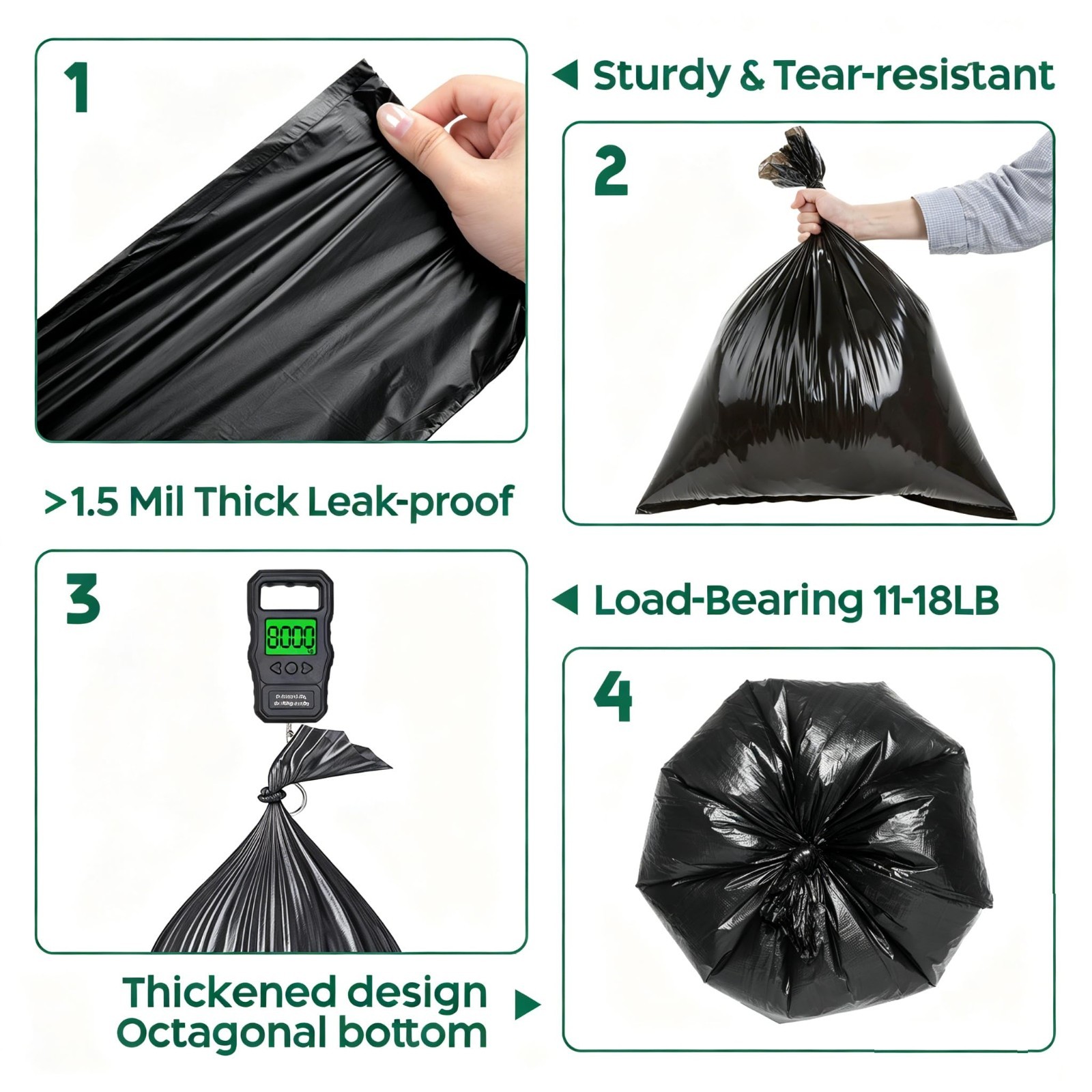 120 Biodegradable Camping Toilet Bags – Thickened 5-8 Gallon Emergency Waste Bag