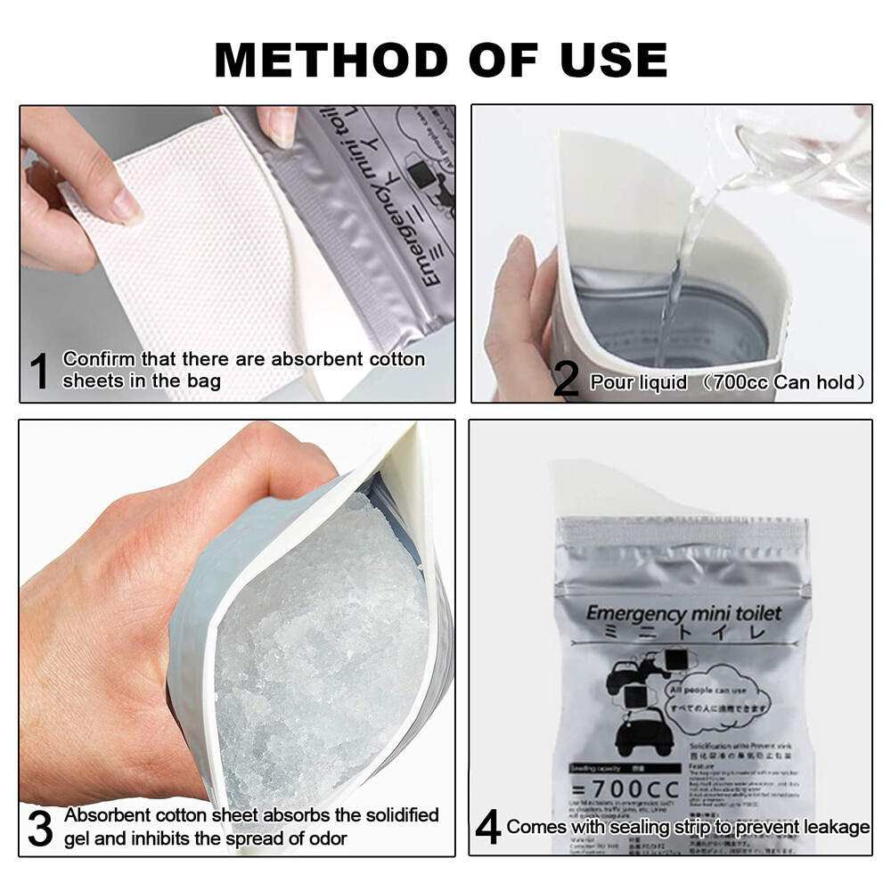 5/10pcs Emergency Portable Car Urine Bag 700ml Mini Toilet Urine Bag Disposable