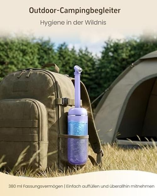 Portable Bidet for Travel & Camping – Manual Squeeze Handheld General Purple