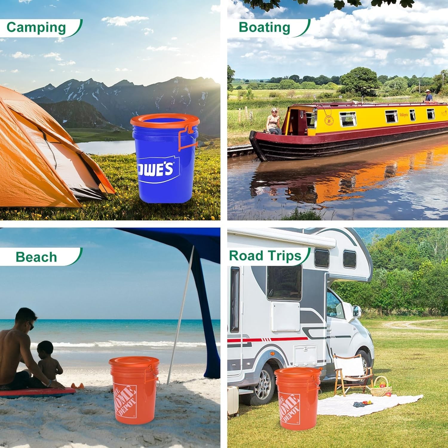 Bucket Toilet Seat, Portable Toilet Seat for 5 Gal Buckets, Camping Toilet Seat