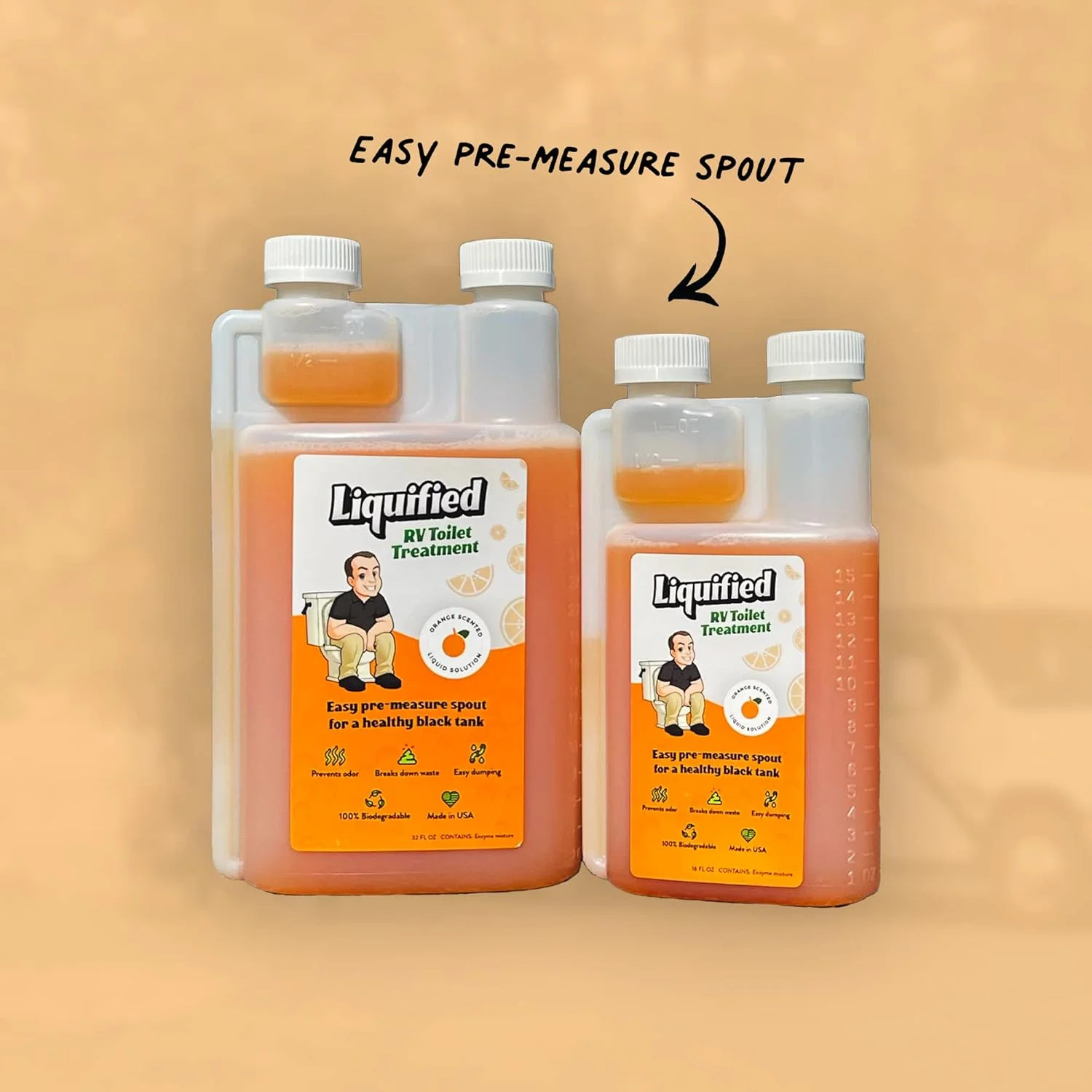 Liquified RV Toilet Treatment – Black Holding Tank Digester – Odor Eliminator –