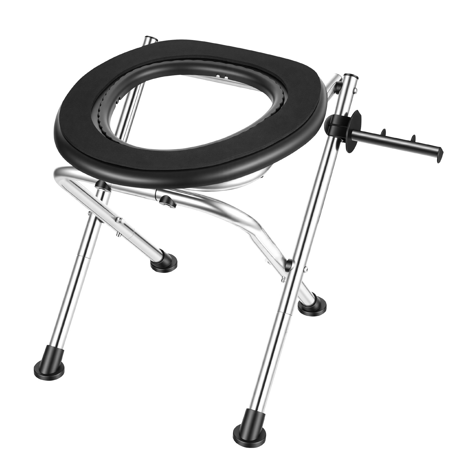 Uimoso Portable Folding Toilet Chair 350 lbs Capacity for Camping and Travel