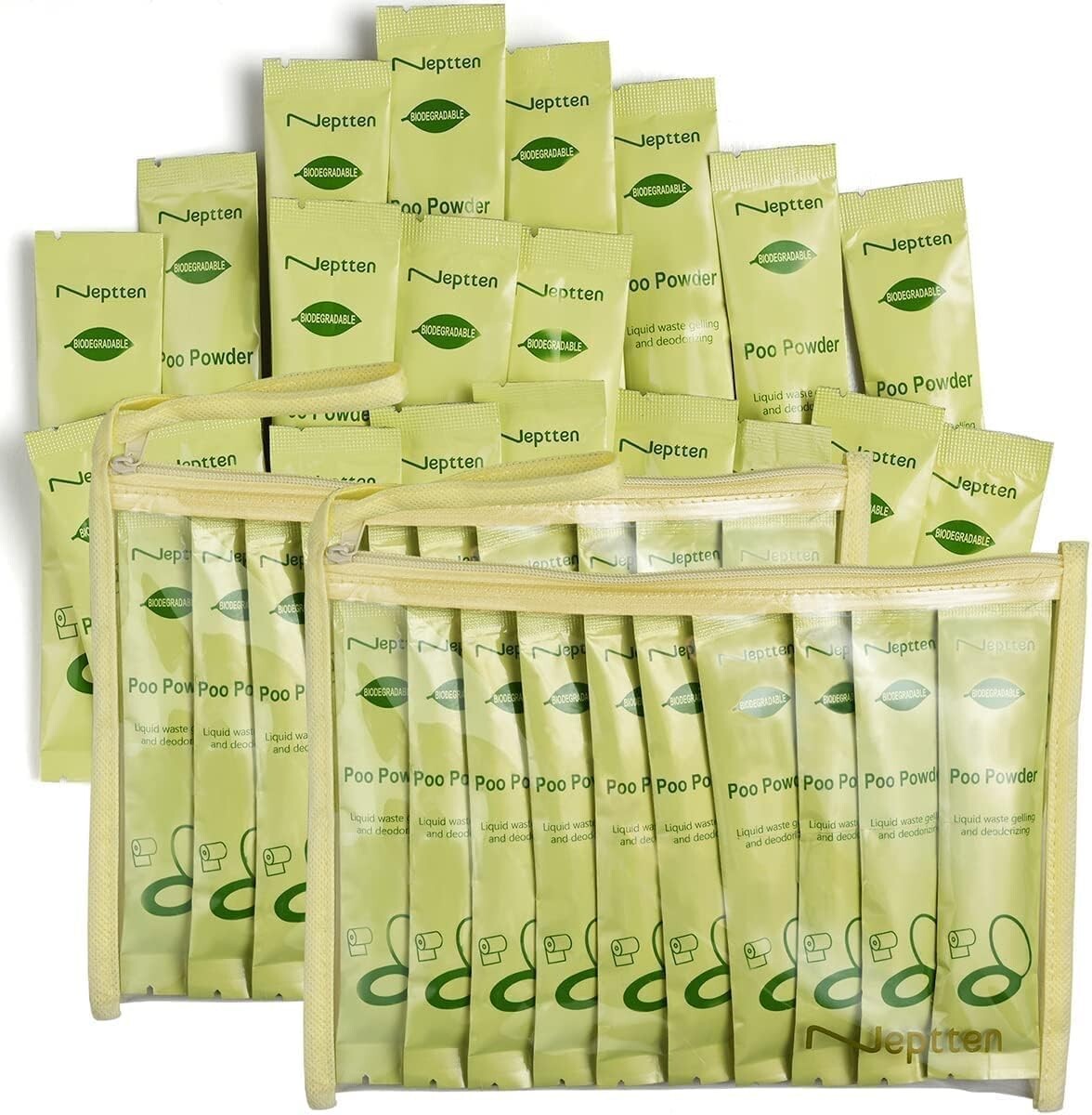 Fast-Acting Portable Toilet Powder for Outdoor Hygiene – Eco-Friendly Gel 2-Pack