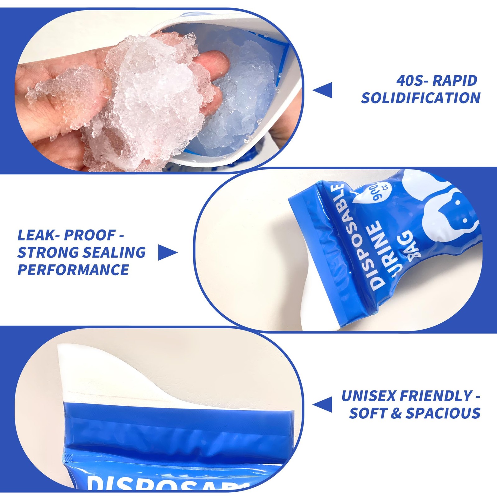 YIGOYIHU Disposable Urine Bags, 12 PCS Pee Bags for Travel Women Blue-12
