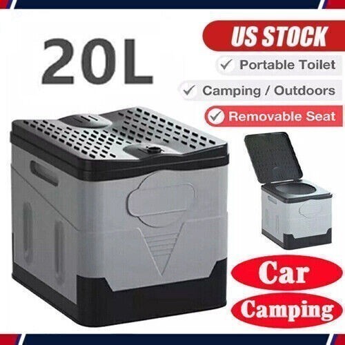 20L Portable Folding Toilet Car Outdoor Travel Potty for Camping Hiking Beach US