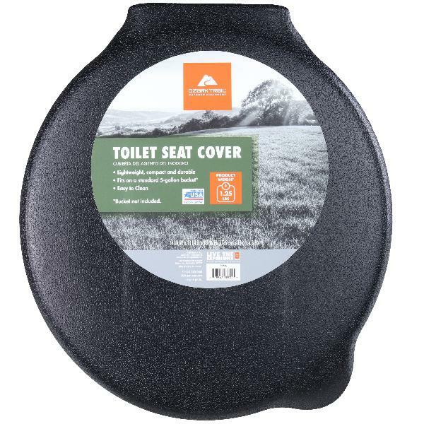 Portable Black Ozark Trail Bucket Toilet Seat Cover Camping Outdoor Travel New