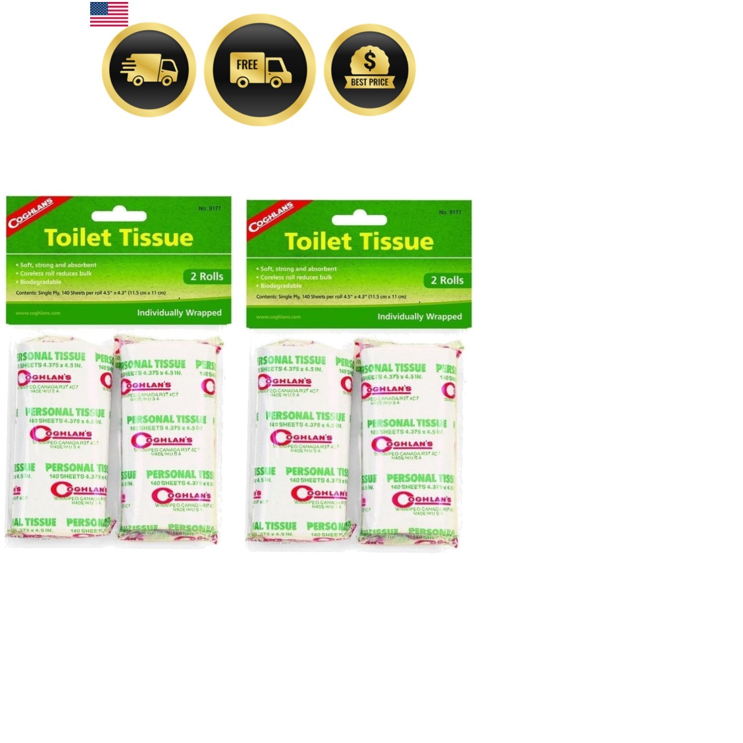 9177 Toilet Tissue – 4 Pack