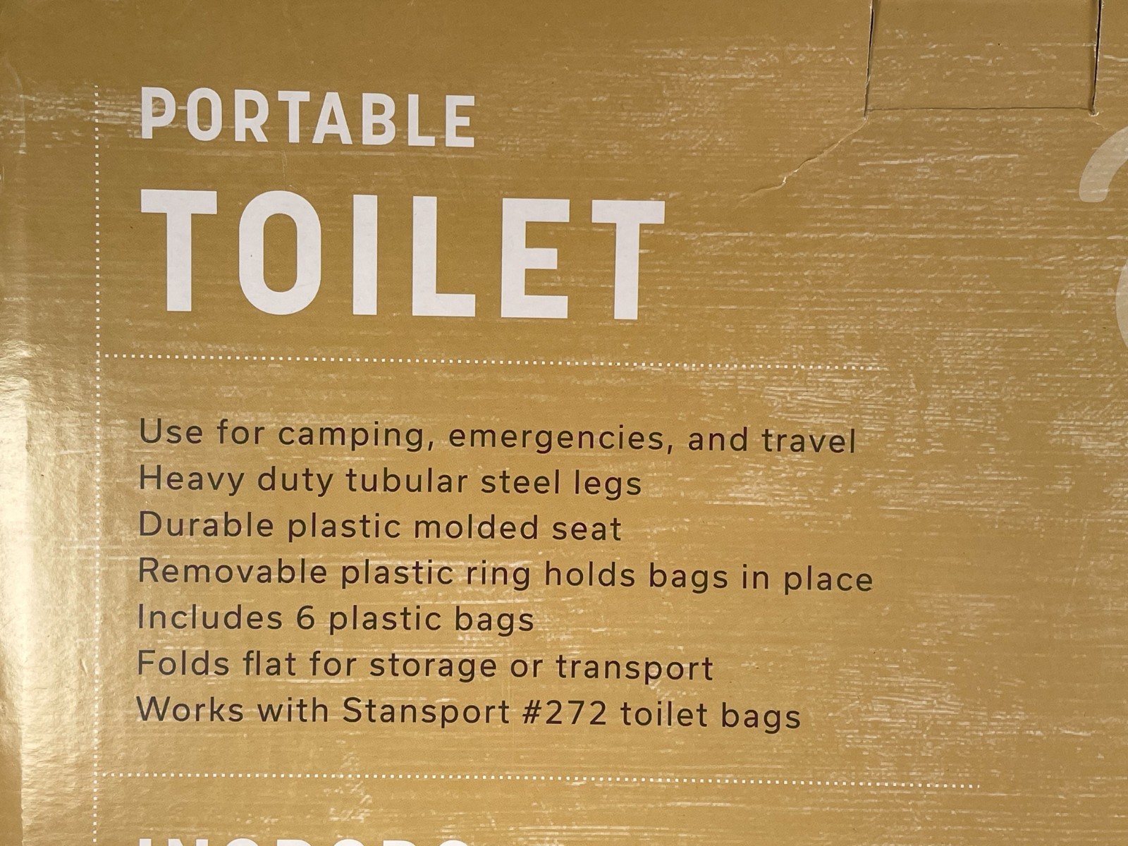 Stansport Portable Toilet – Camping, Travel, Emergencies – Heavy Duty NEW