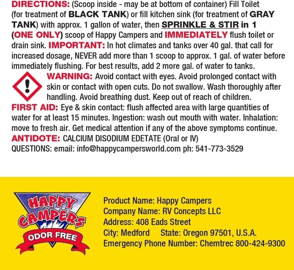 RV Toilet Treatment – Powerful Odor Control, Long-Lasting RV Tank Treatment -…