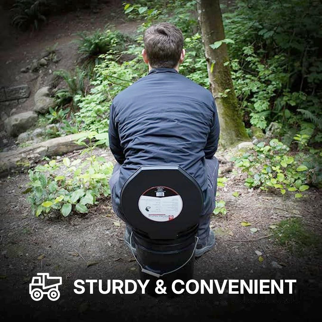 72 HRS Premium Portable Camping Toilet 12.6 inches x 13.31 inches, Lid