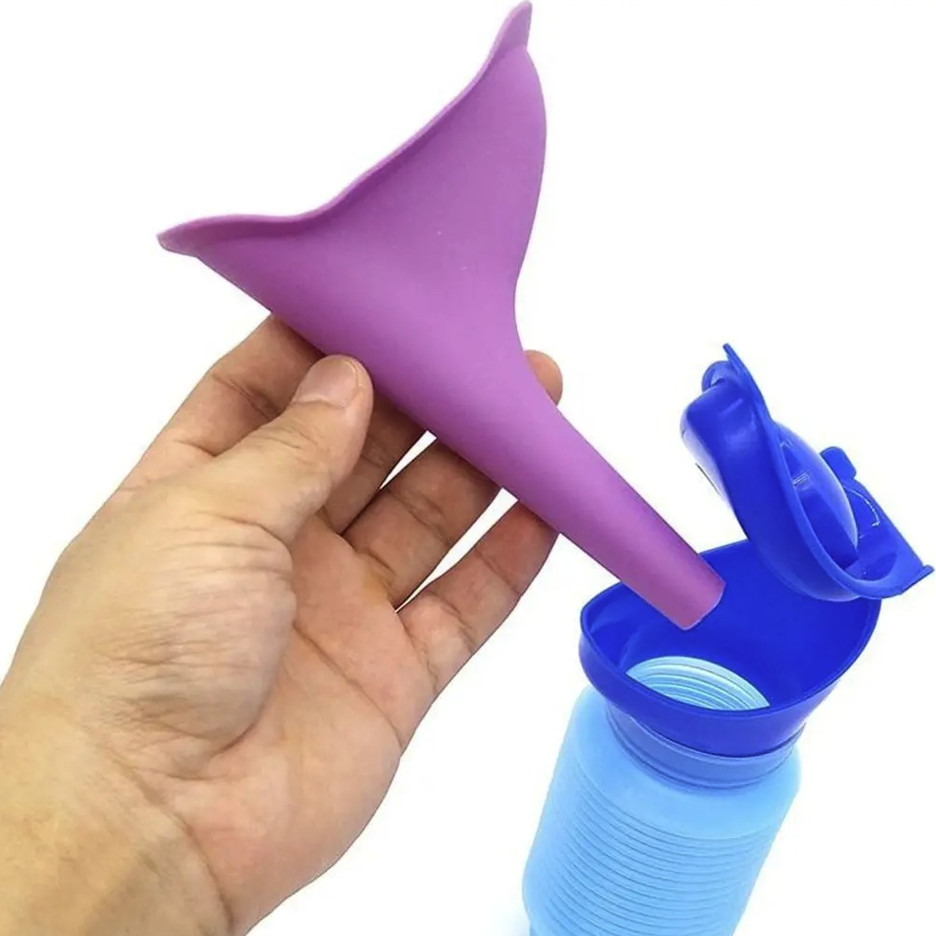 1set Portable Car Urinal Bottle Travel Camping Emergency Toilet – NEW