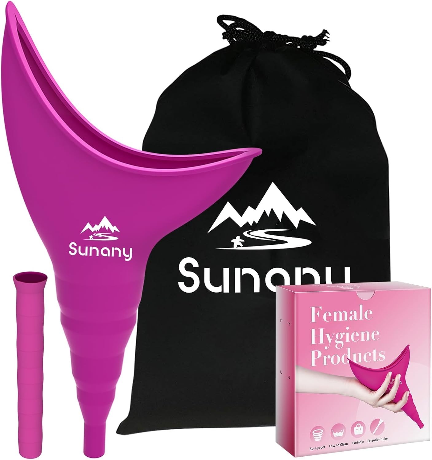 Revolutionary Fuchsia Silicone Pee Funnel for Women – Comfort & Hygiene Combined