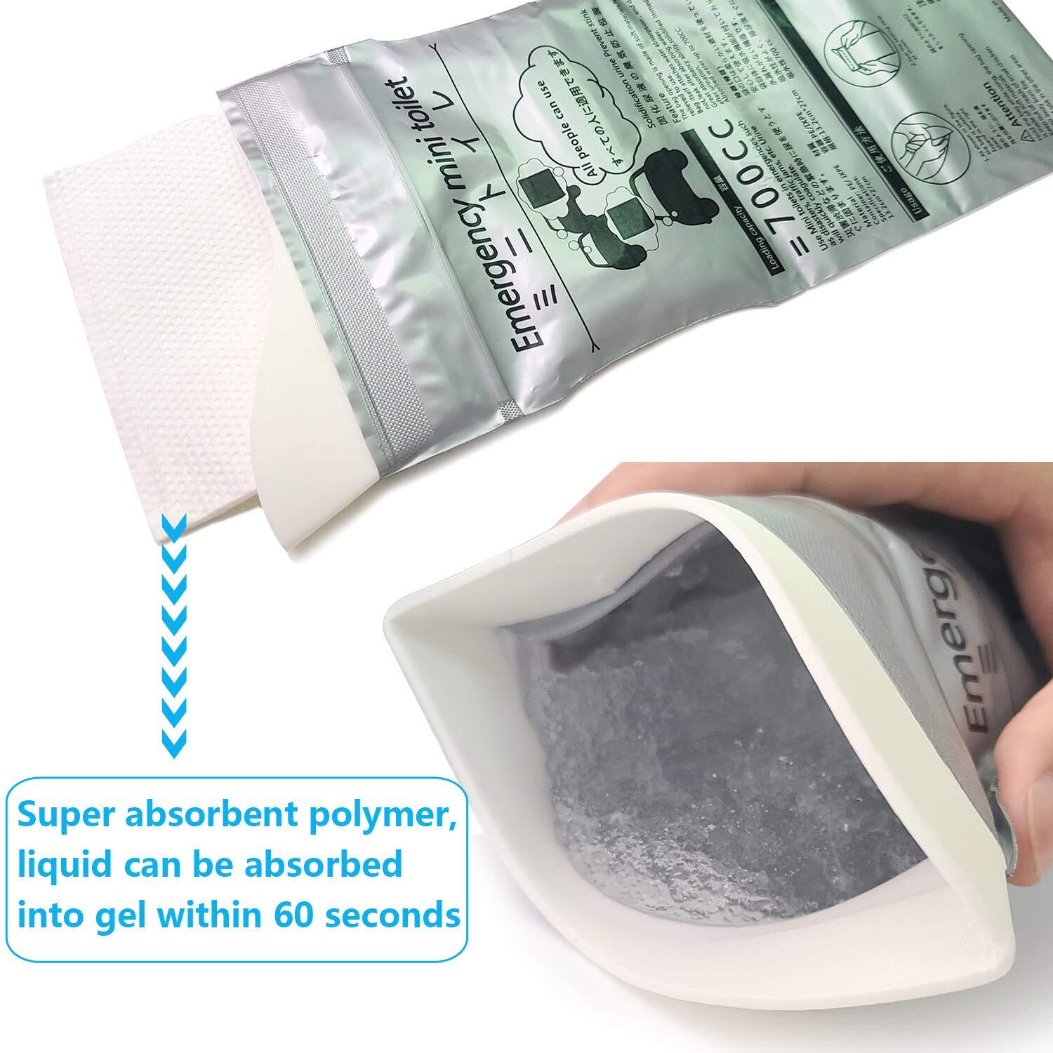 16 PCS Disposable Emergency Urinal Bag,Travel Pee Portable Camping Pee Bags