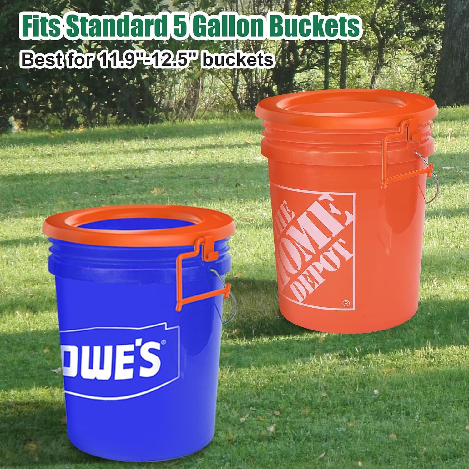 Bucket Toilet Seat, Portable Toilet Seat for 5 Gal Buckets, Camping Toilet Se…
