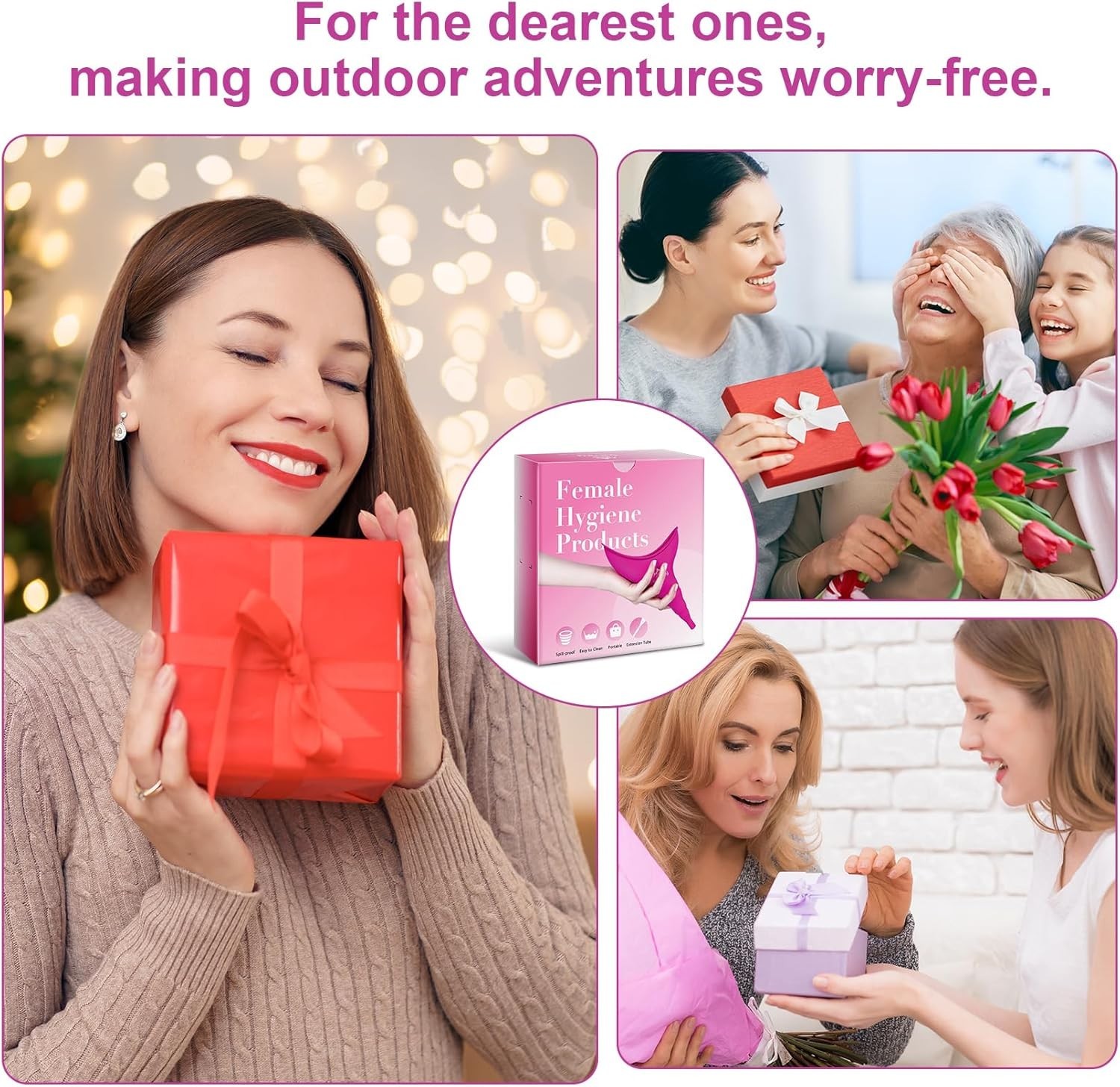 Revolutionary Fuchsia Silicone Pee Funnel for Women – Comfort & Hygiene Combined