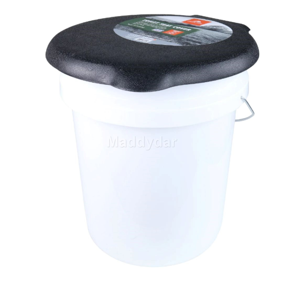 Portable Black Ozark Trail Bucket Toilet Seat Cover Camping Outdoor Travel New**