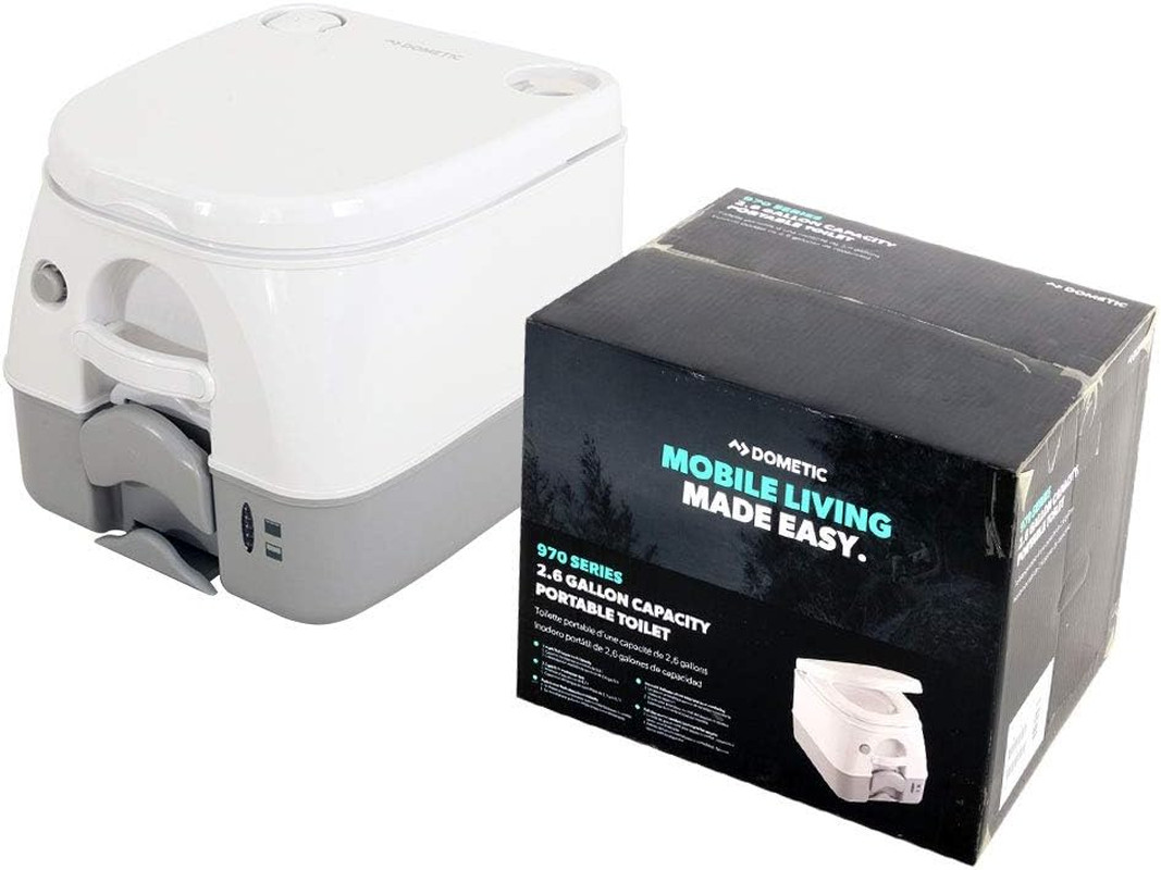 Portable 2.6 Gallon Sanitation Toilet – Compact Grey Design