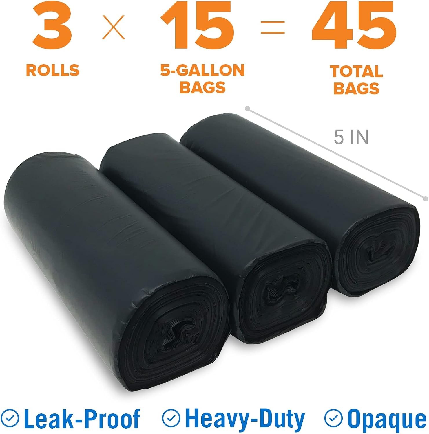 45 Leak-Proof Portable Toilet Bags – Fragrance-Free & Essential for Outdoor Fun