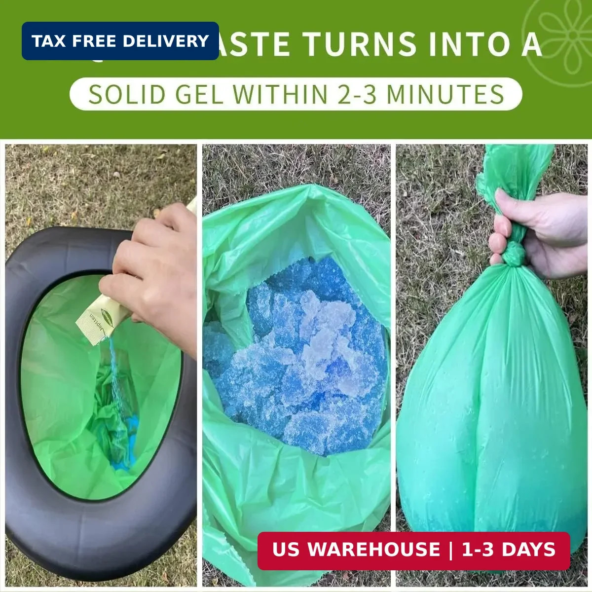 Portable Toilet Powder. Outdoor Toilet. Neutralize Odor/Fast-Acting Gel. Safe &