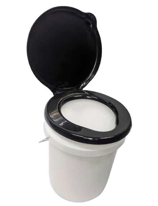 Portable Emergency Toilet Seat for 5 Gallon Bucket Snap-On Camping Luggable Loo