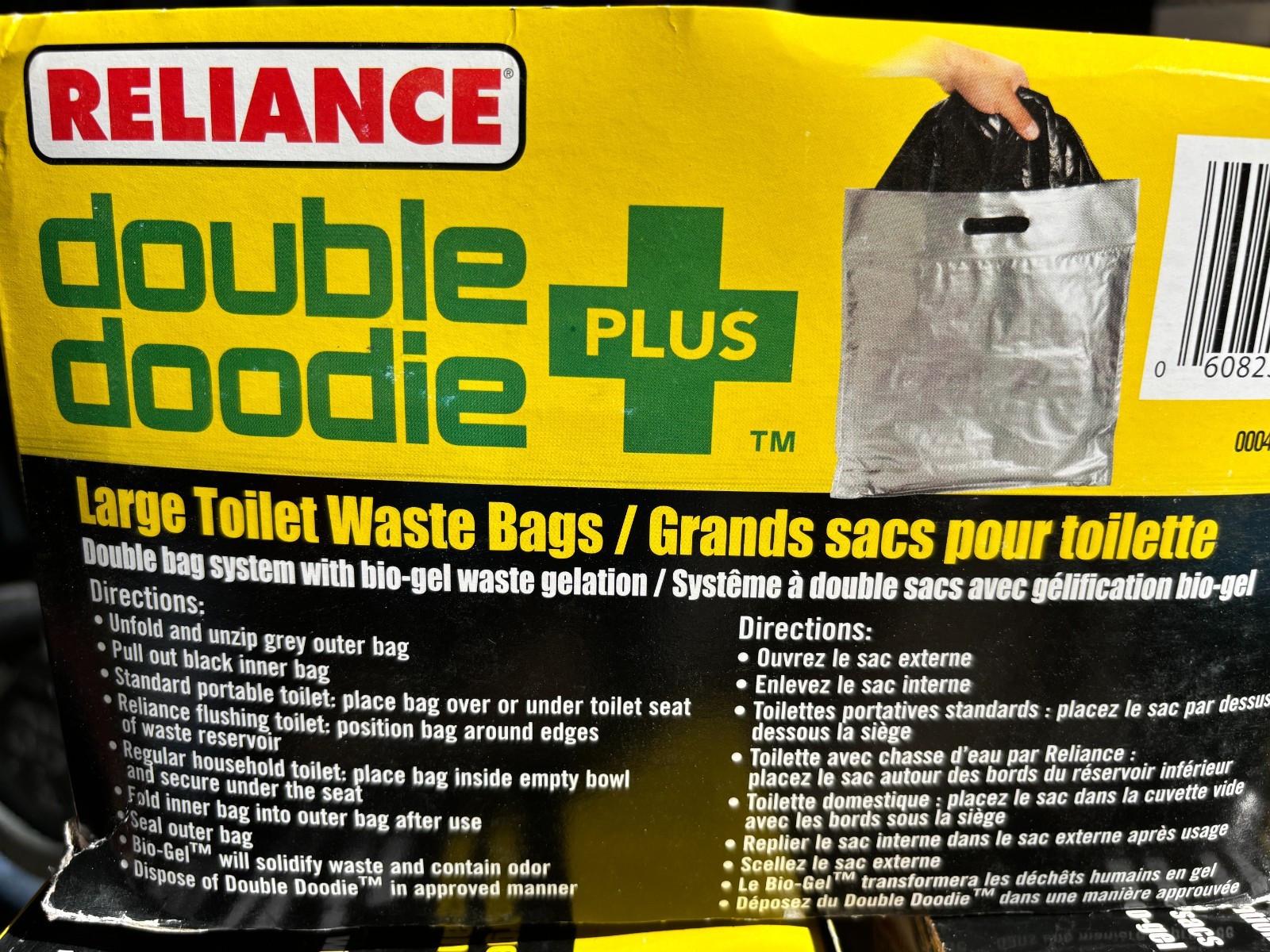 Reliance Hassock2.0 Portable Toilet w/ 72 Large Toilet Bags+144 Toilet Deodorant