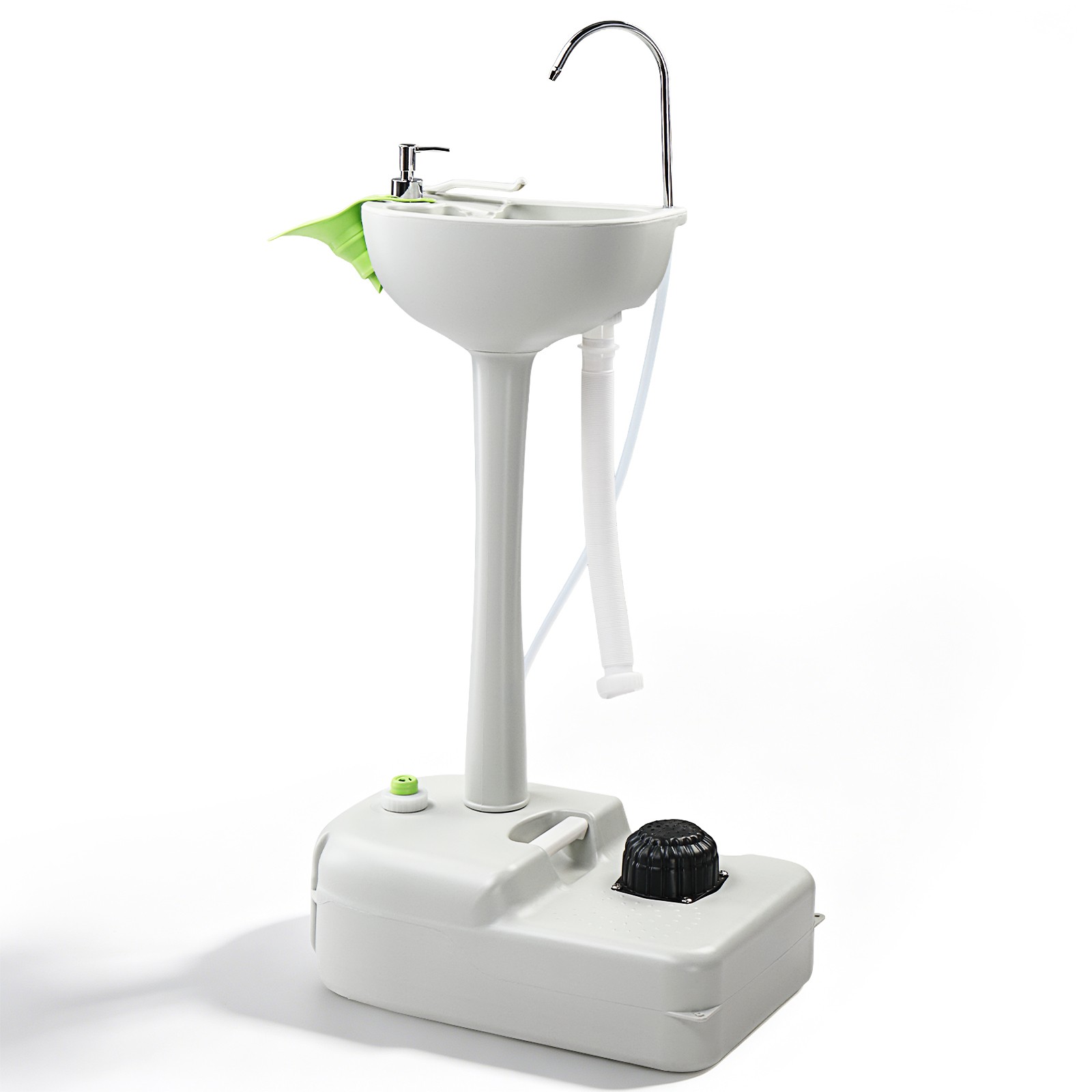 Removable Camping Hygiene Sink Water Tank Wash Basin Portable RV Home w/Wheels