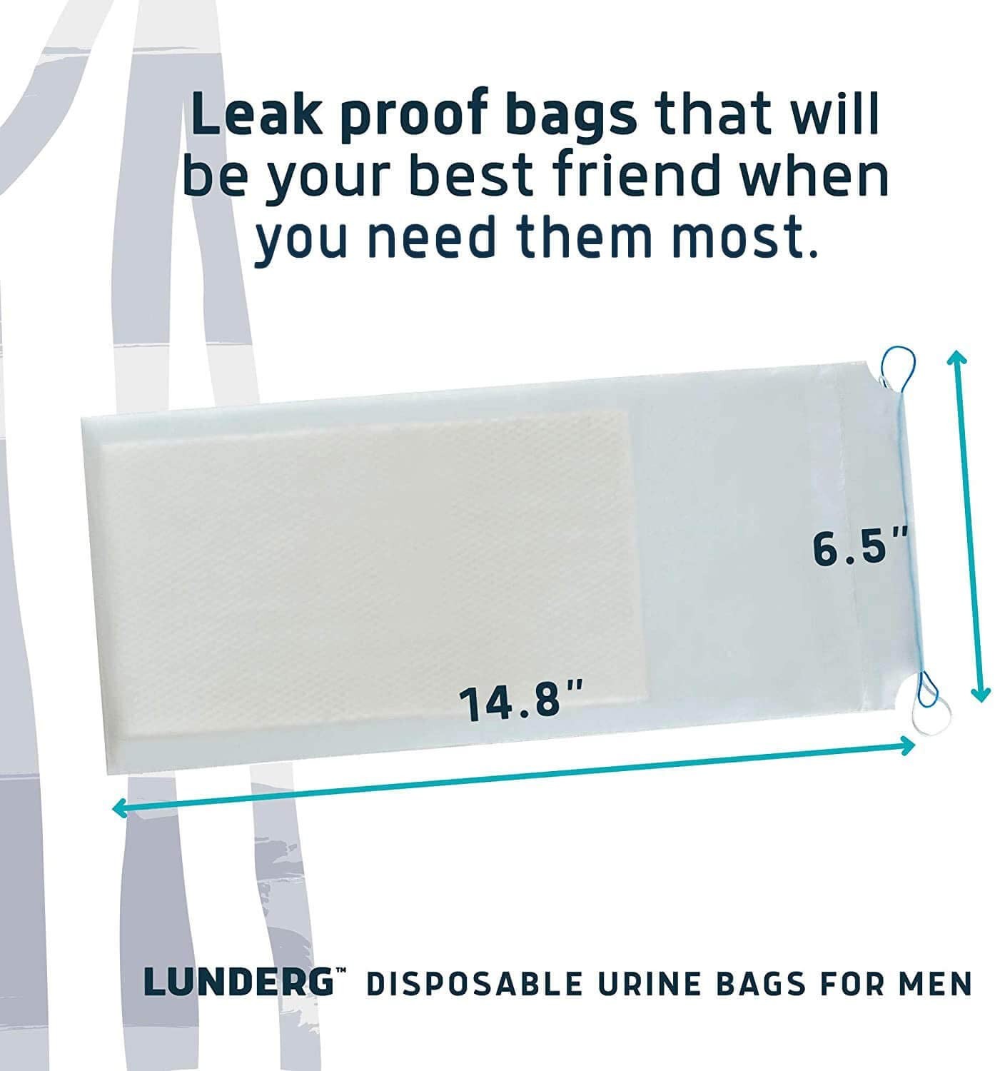 Disposable Urine Bags for Men 20 Count – Medical Grade LDPE Plastic – Portable