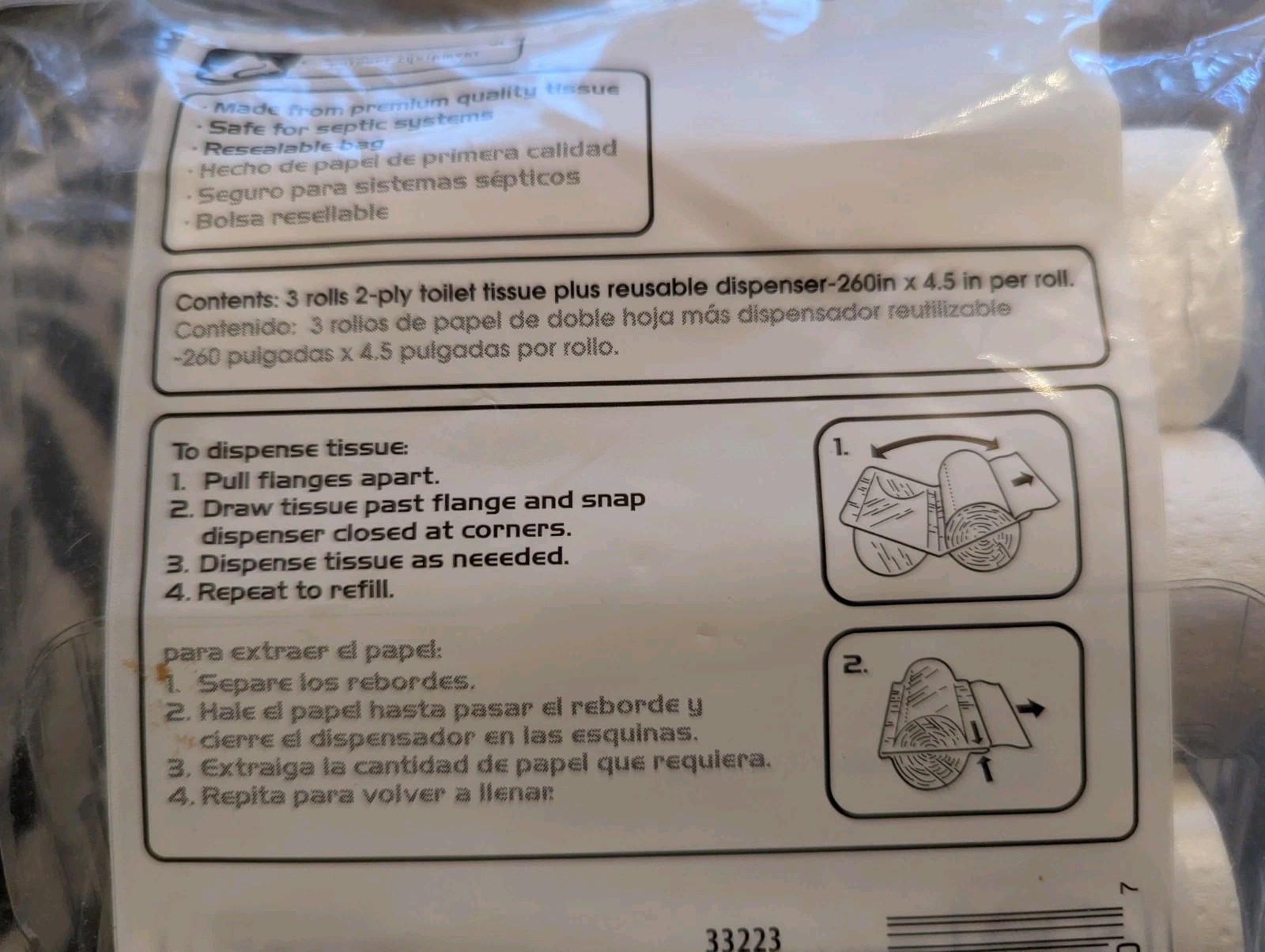 3 Rolls Bio-degradeable Paper Camping Hunting Survival Emergency Kits Toilet