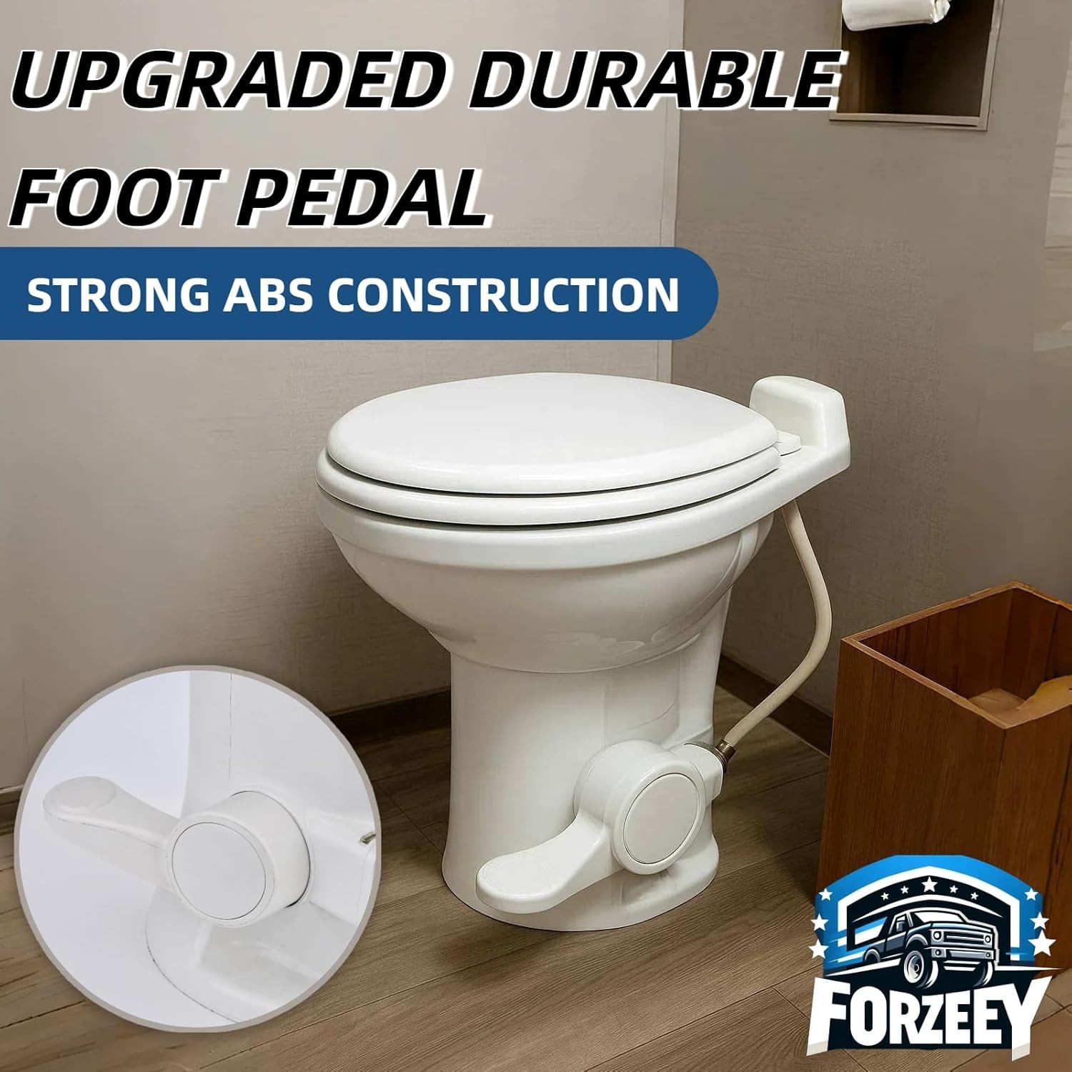 RV Toilet Foot Pedal Replacement fit for Dometic 300 310 Milky White