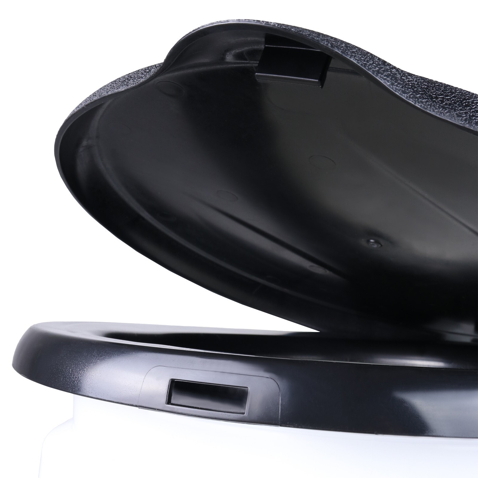 5 Gallon Bucket Toilet Seat w/ Lid Travel Outdoor Camping Hiking Snap On Black