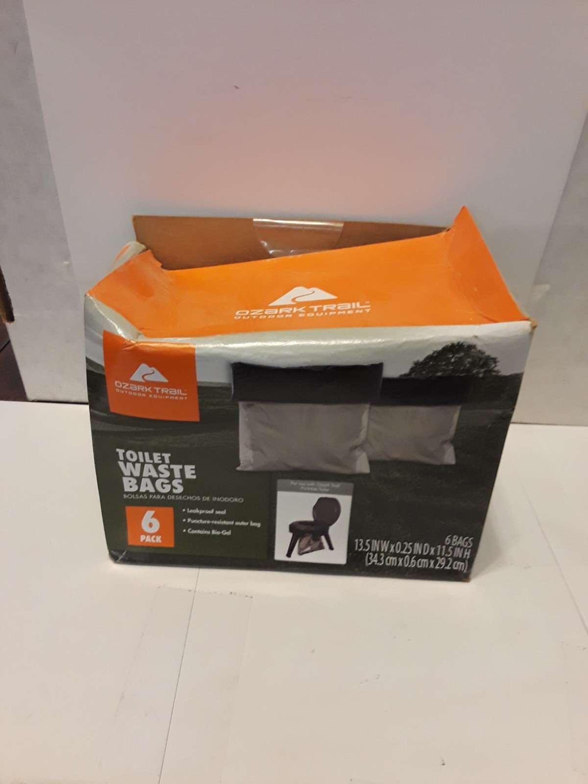 Ozark Trail Toilet Waste Bags with Bio Gel – 6 pack