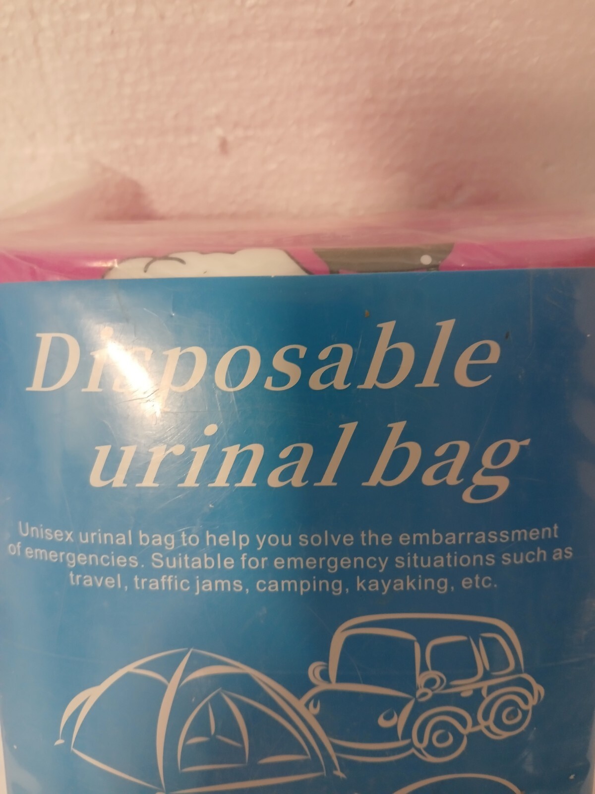18 Disposable Urinal Bags Unisex Compact Convenient Strong Sealing Heavy Duty