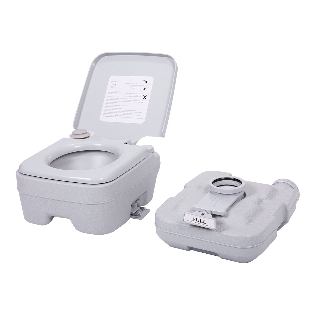 2.6 Gallon Portable Toilet Flush Commode Potty Outdoor Indoor Travel Camping