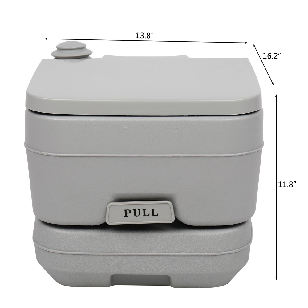 Portable Toilet 2.8 Gallon 10L Flush Outdoor Camping Toilet Potty Travel Car SUV