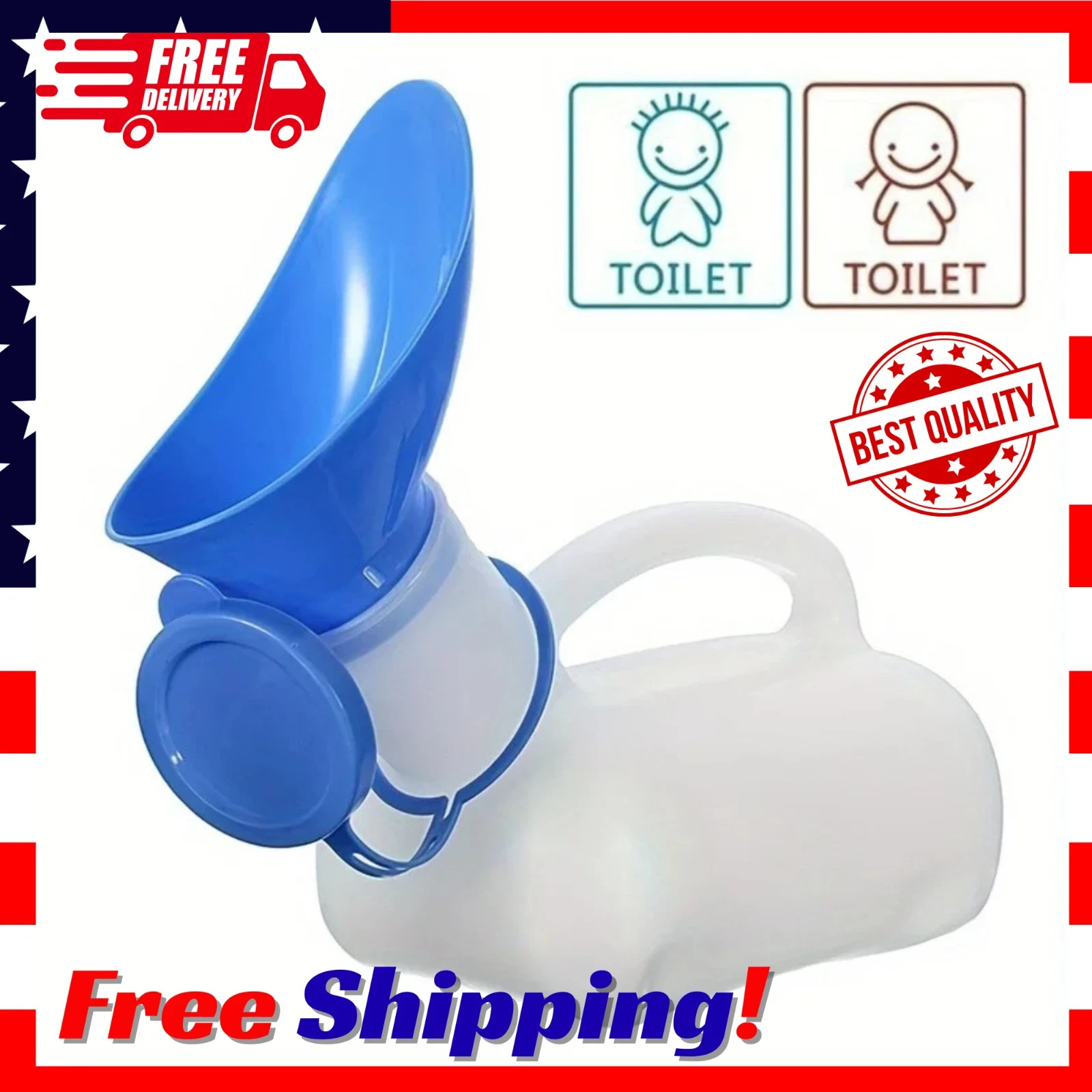 Unisex Urinal Bottle (1 Pack) – Portable Urinal For Men And Women