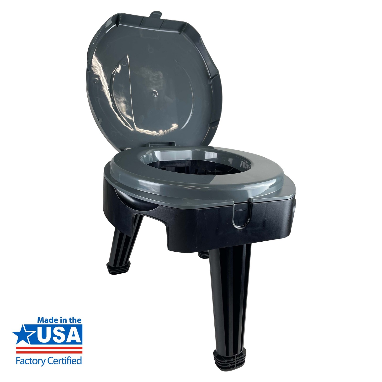 Ozark Trail Folding Camp Toilet, 14.5in, 1 gal Capacity, Portable Outdoor Use