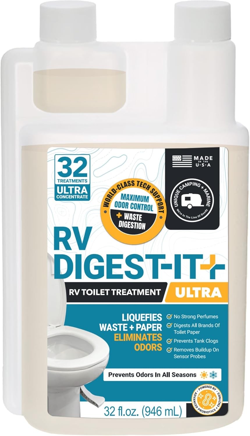 Unique RV Digest-It Ultra RV Toilet Treatment, 32 Uses, Super Concentrated – Eli