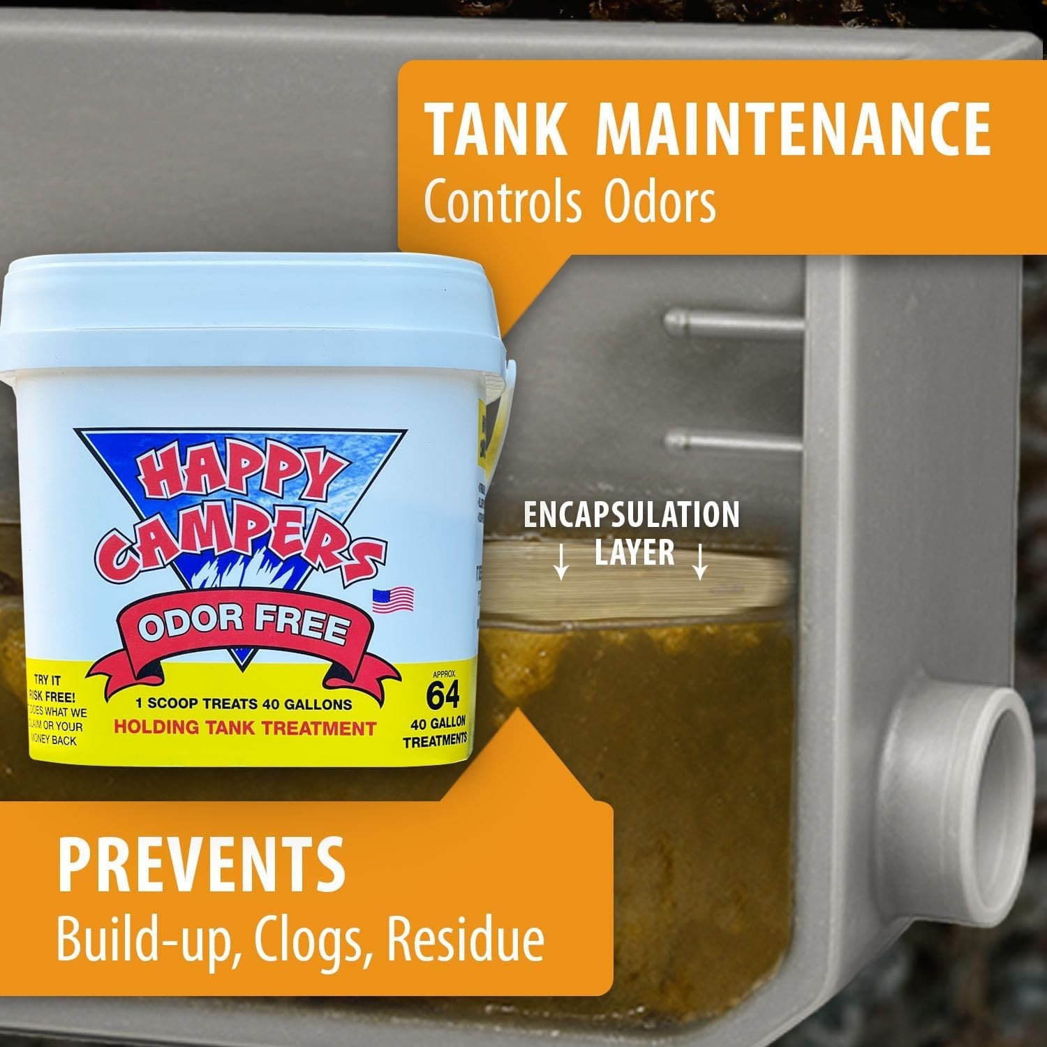 RV Toilet Treatment Long-Lasting Odor Control Prevents Clogs Buildup