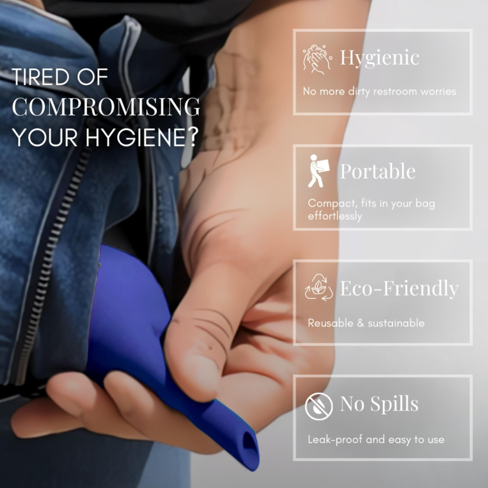 Portable Female Urination Device – Collapsible Urinal for Women, Travel & Outdoo