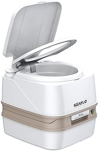 SEAFLO 12L Premium Portable Travel Toilet – 3.2 Gallon Waste Tank, 2.6 Gallon…