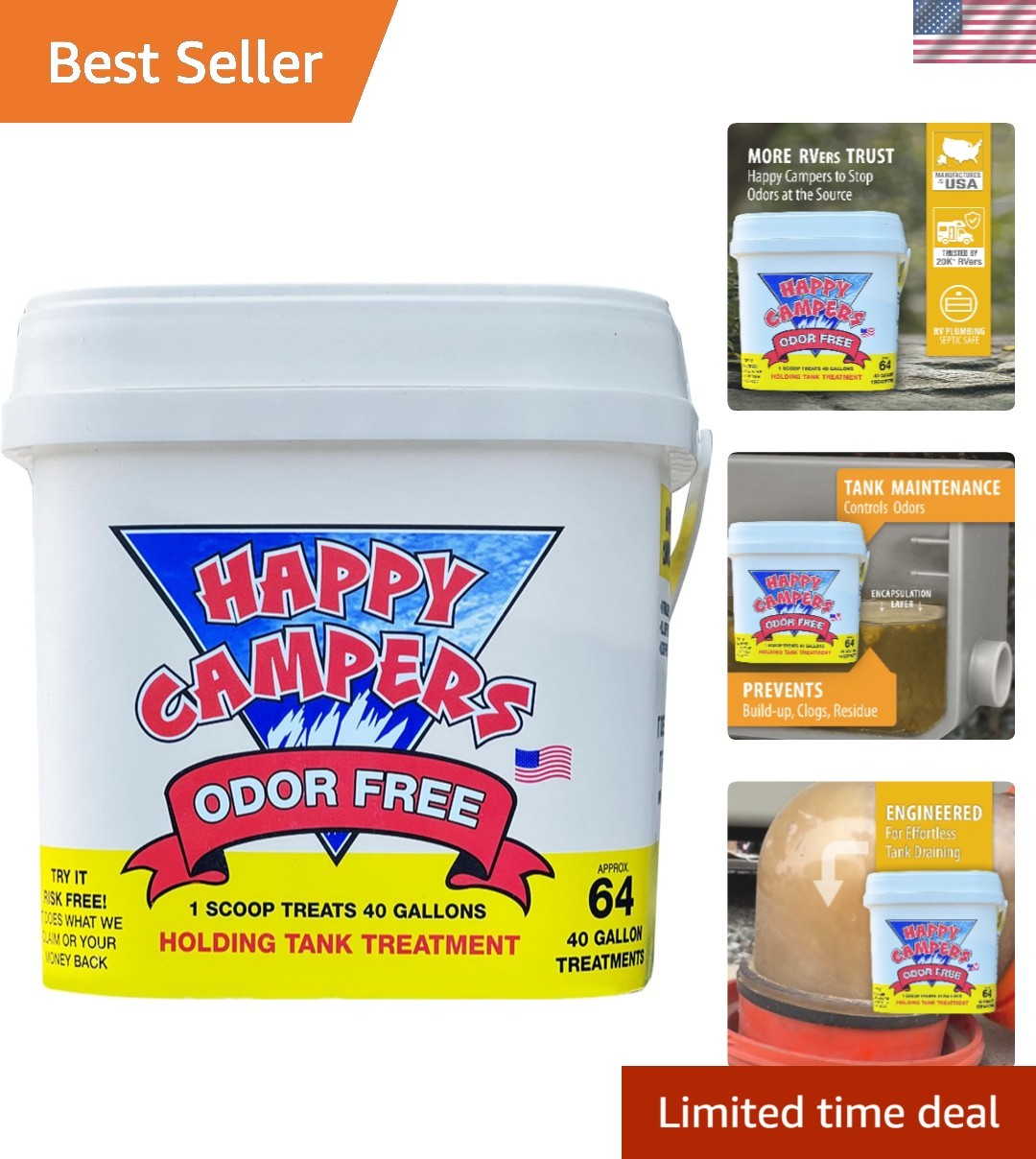 RV Toilet Treatment & Holding Tank Treatment – Controls Odors, Helps Prevent …