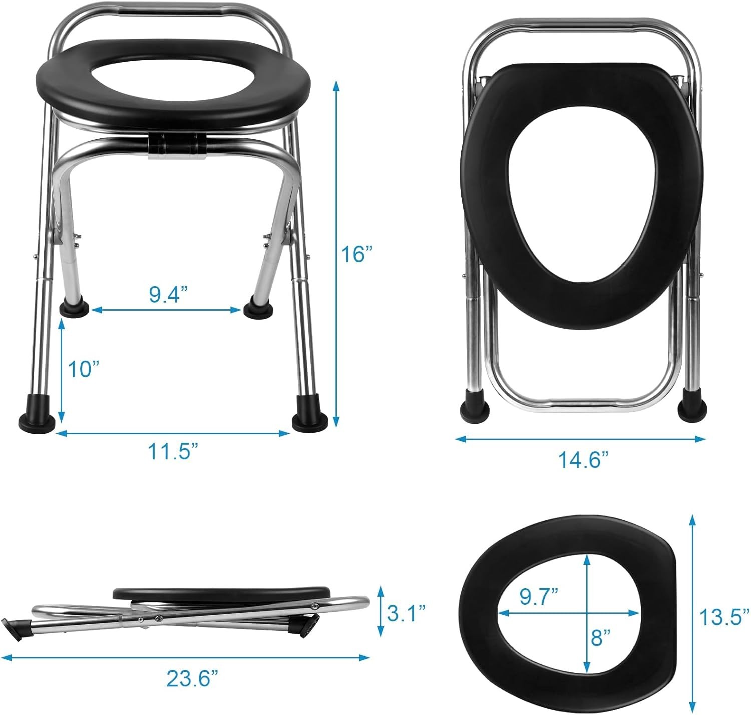 Portable Toilet for Camping, Portable Toilet Seat, Portable Toilet Travel, Stain