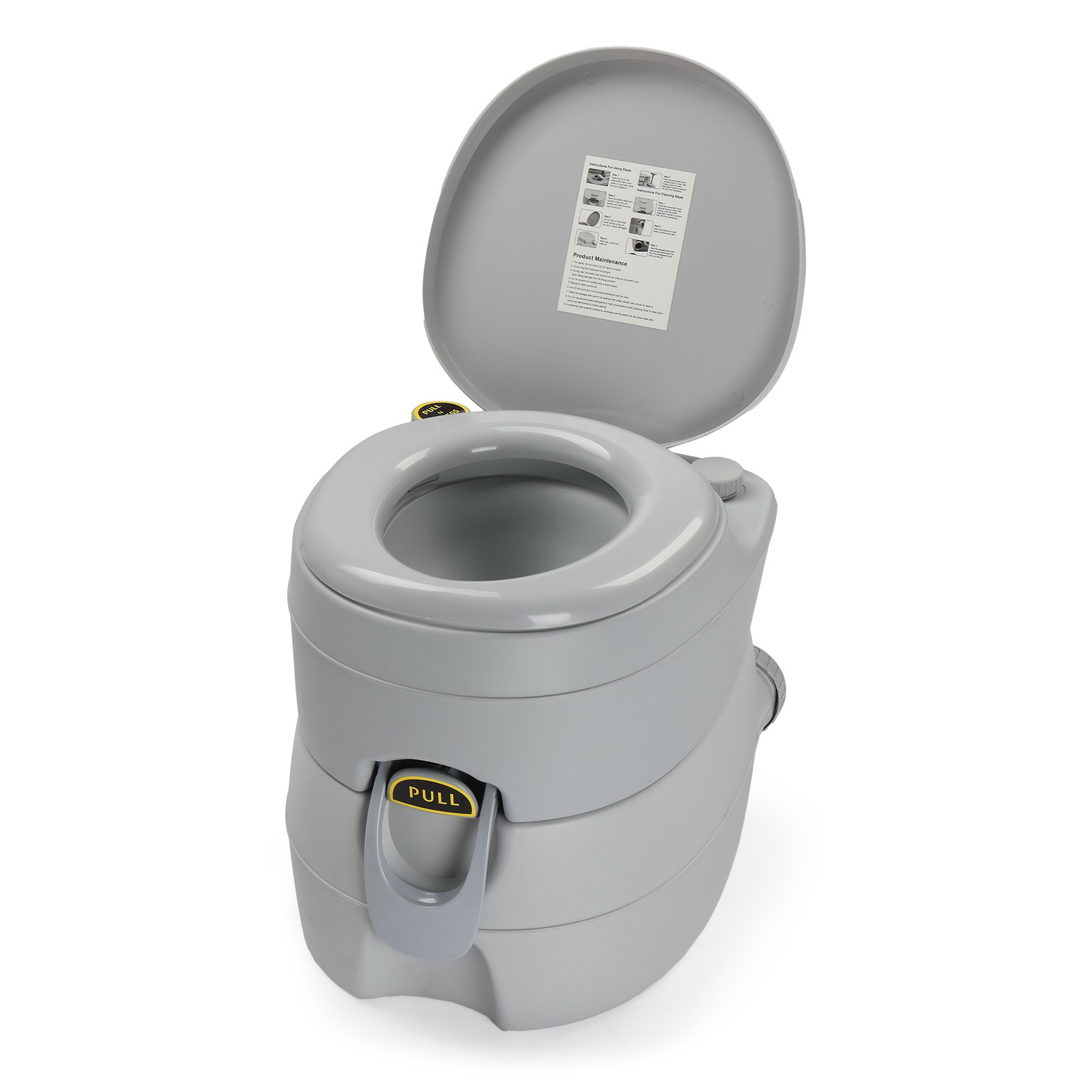 20L Camping Portable Detachable Toilet Hygiene for Indoor Outdoor Potty Commode