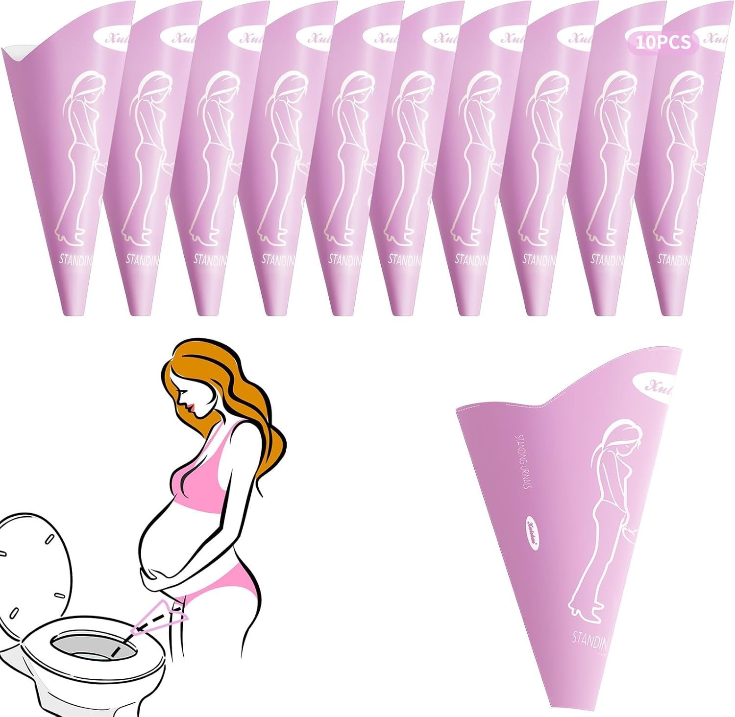 Disposable Female Urination Device, 10PCS Portable Pee Funnel for Women, Port…