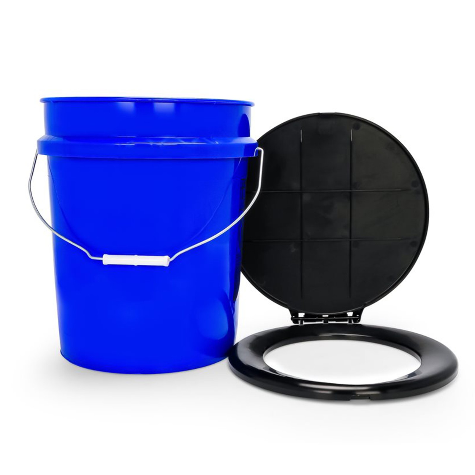 Camco RV Portable Outdoor 5 Gallon Toilet Bucket Kit with Seat & Lid Attachment