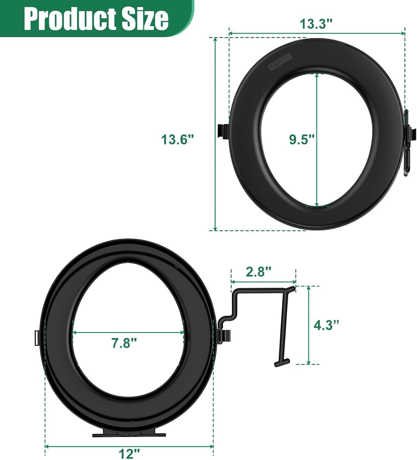 Bucket Toilet Seat, Portable Toilet Seat for 5 Gal Buckets Camping Toilet Seat