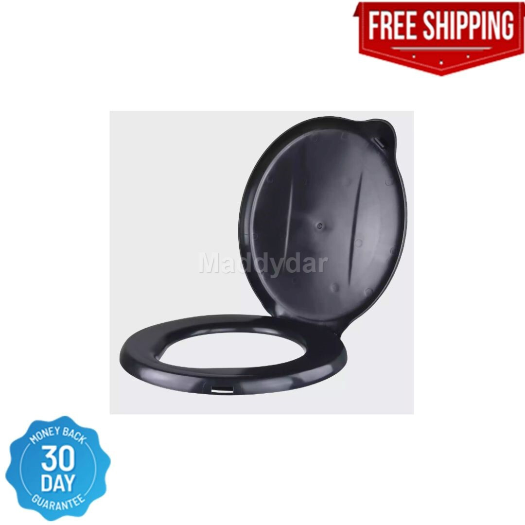 Portable Black Ozark Trail Bucket Toilet Seat Cover Camping Outdoor Travel New**