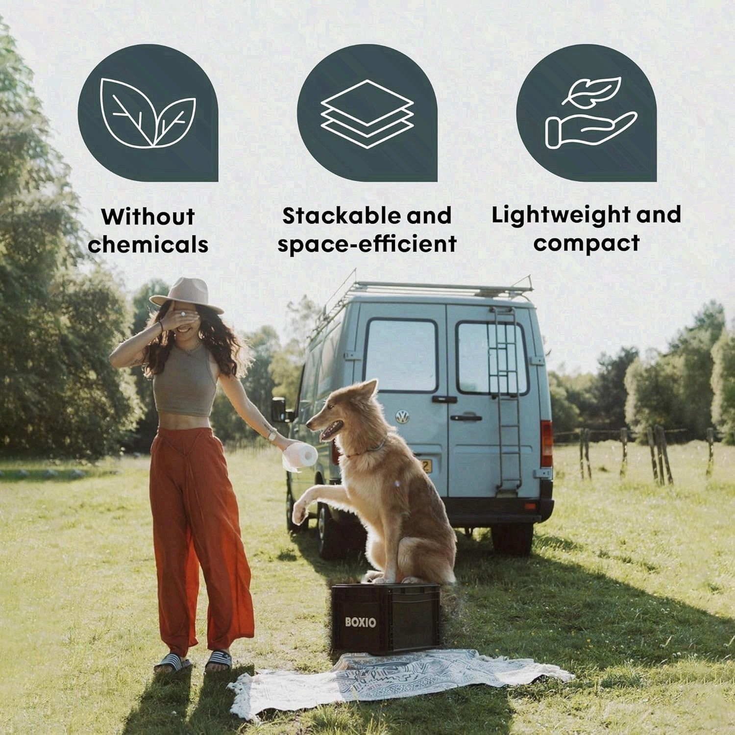 BOXIO TOILET Plus Portable Composting Car Camping Toilet Made in Germany