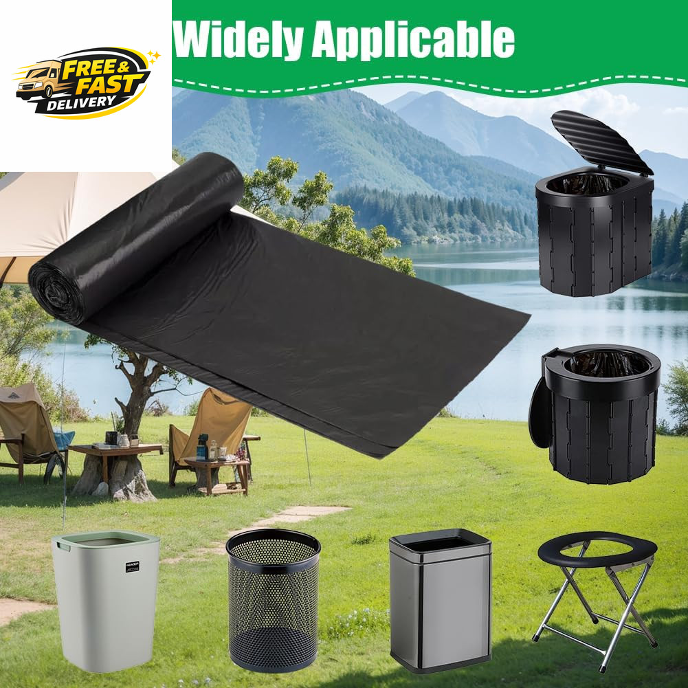 Camping Toilet Bags, 120 PCS (6 Roll) Portable Toilet Bags, Thickened Toilet Was
